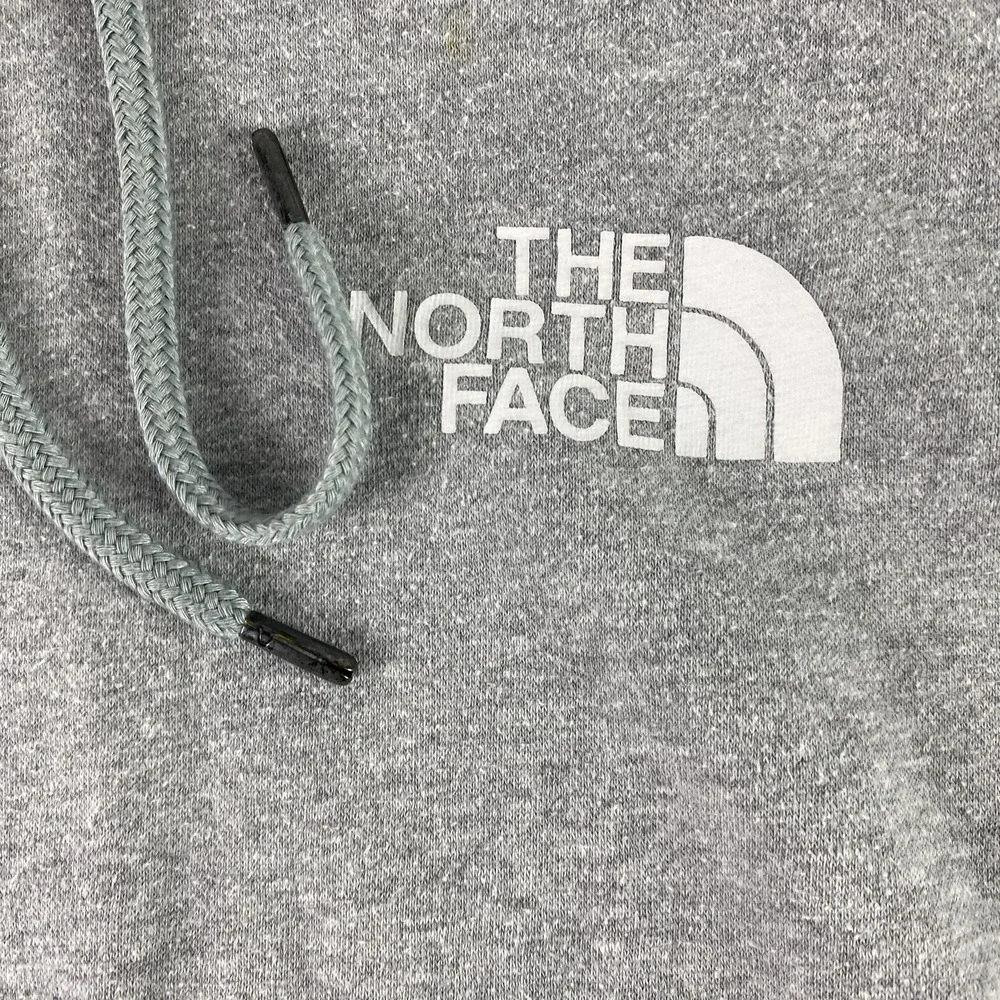 North Face Hoodie Mens Medium Gray Pullover Sweatshirt Never Stop Exploring Logo